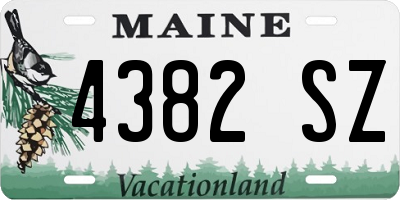 ME license plate 4382SZ