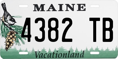 ME license plate 4382TB