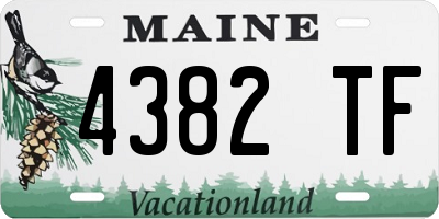 ME license plate 4382TF
