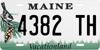 ME license plate 4382TH