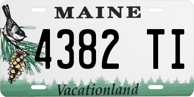 ME license plate 4382TI