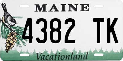 ME license plate 4382TK