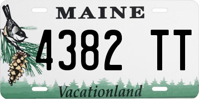 ME license plate 4382TT