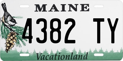 ME license plate 4382TY
