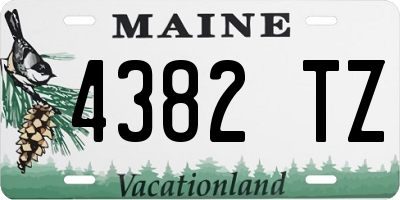 ME license plate 4382TZ