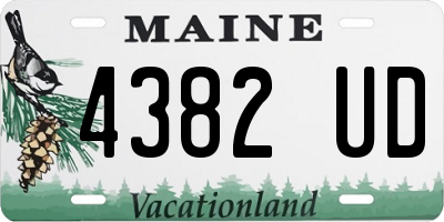 ME license plate 4382UD