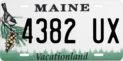ME license plate 4382UX