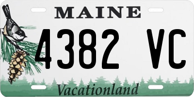 ME license plate 4382VC