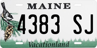 ME license plate 4383SJ