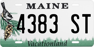 ME license plate 4383ST