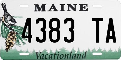 ME license plate 4383TA
