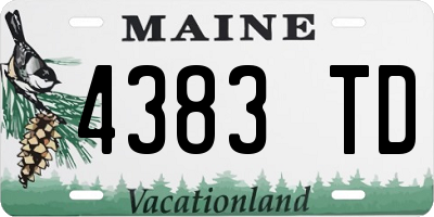 ME license plate 4383TD