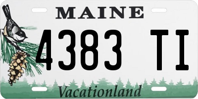 ME license plate 4383TI