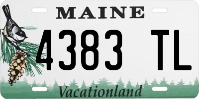 ME license plate 4383TL