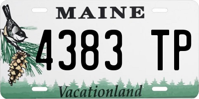 ME license plate 4383TP