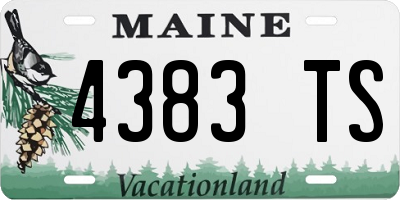 ME license plate 4383TS