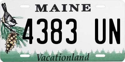 ME license plate 4383UN