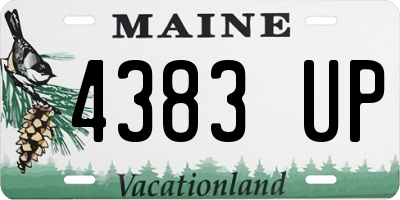 ME license plate 4383UP