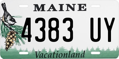 ME license plate 4383UY