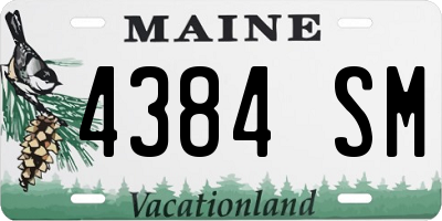 ME license plate 4384SM