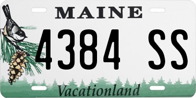 ME license plate 4384SS