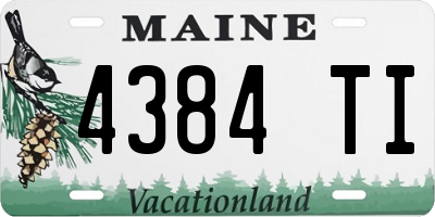 ME license plate 4384TI
