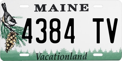 ME license plate 4384TV