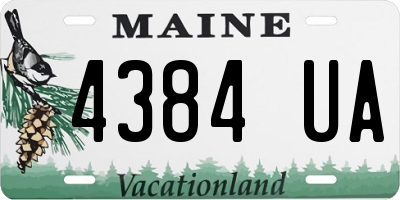 ME license plate 4384UA