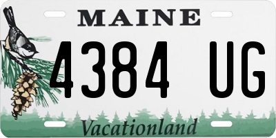 ME license plate 4384UG