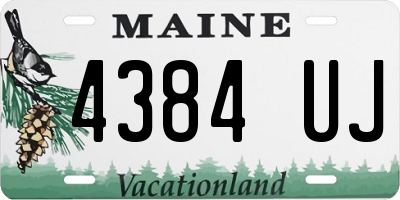 ME license plate 4384UJ