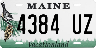 ME license plate 4384UZ