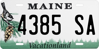 ME license plate 4385SA
