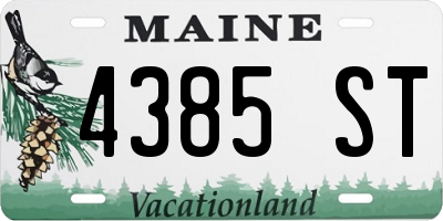 ME license plate 4385ST