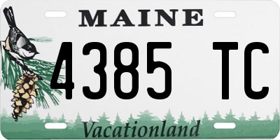 ME license plate 4385TC