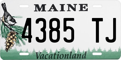 ME license plate 4385TJ