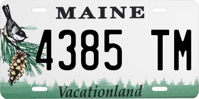 ME license plate 4385TM