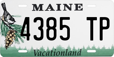 ME license plate 4385TP
