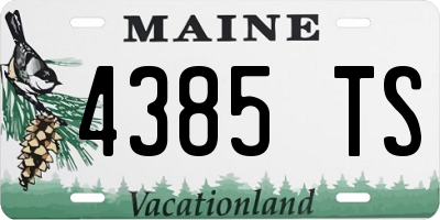 ME license plate 4385TS