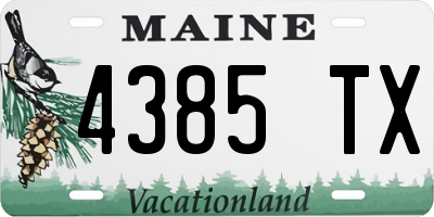 ME license plate 4385TX