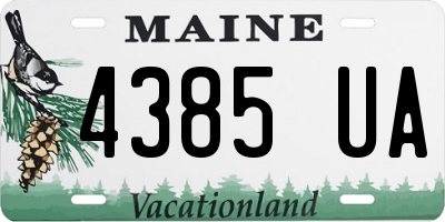 ME license plate 4385UA