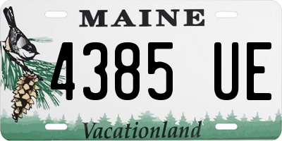 ME license plate 4385UE