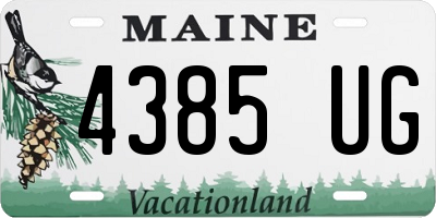 ME license plate 4385UG