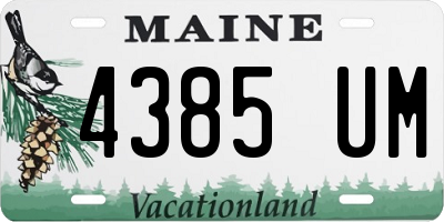 ME license plate 4385UM