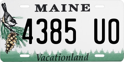 ME license plate 4385UO