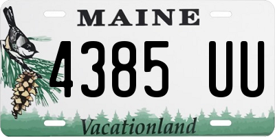 ME license plate 4385UU