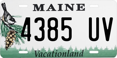 ME license plate 4385UV