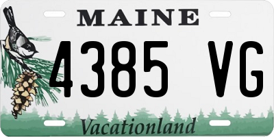 ME license plate 4385VG