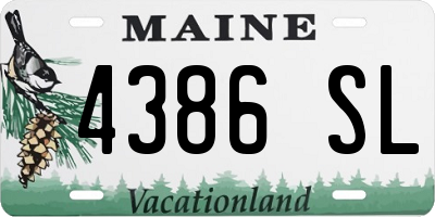 ME license plate 4386SL