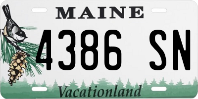 ME license plate 4386SN
