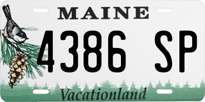 ME license plate 4386SP
